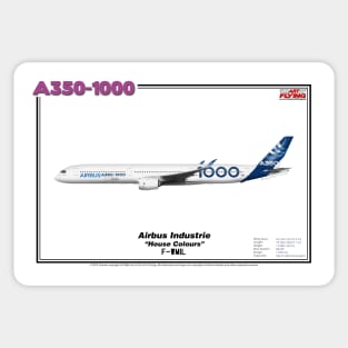 Airbus A350-1000 - Airbus Industrie "House Colours" (Art Print) Sticker